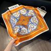 Silk scarf 71 * 71 imitation silk square scarf Korean atmosphere neck silk scarf flower pattern flower polka dot scarf