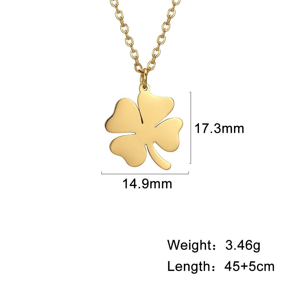 Dawapara Shamrock Lucky Necklace Three Leaf Heart Trinity Knot Irish St Patrick Symbol Charm Stainless Steel Religious Amulet