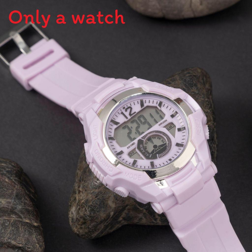 Kids Digital Sport Watch With Waterresistant Pvc Strap For Children And Teens