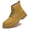 Frosted bumblebee Martin boots men's autumn thickened thick heel short boots thick-soled retro tooling mountaineering boots