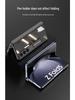 Samsung Z Fold5 Electroplated Transparent Case with Hinge Protection and Foldable Screen Bracket