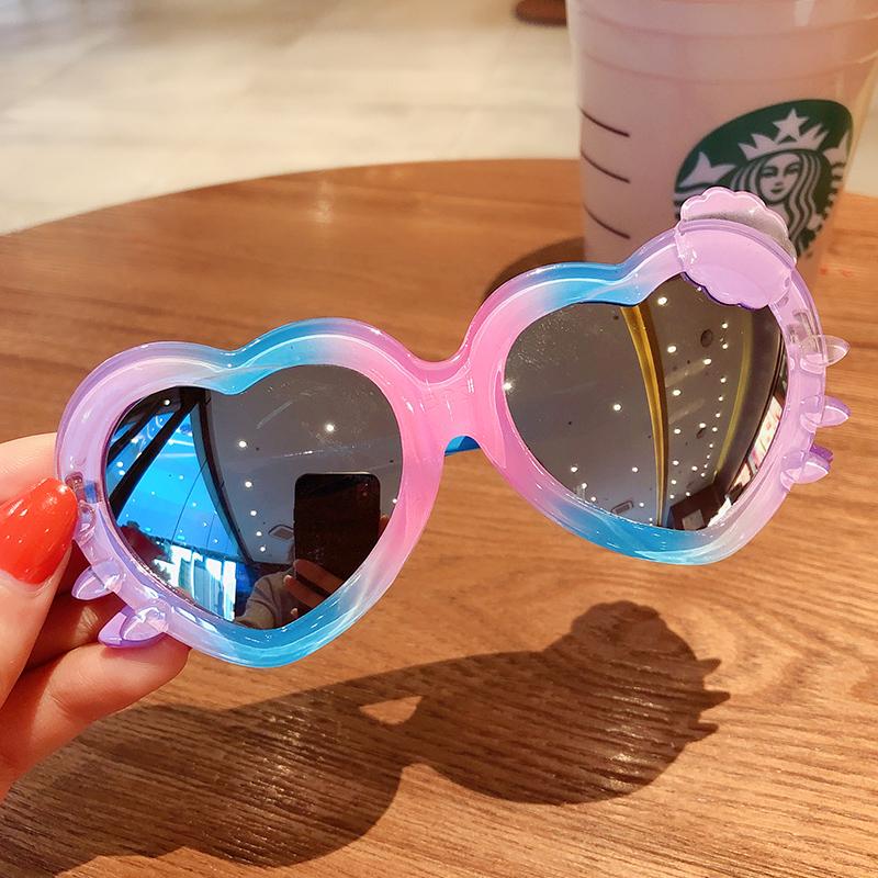 Boy Girl Cute Cartoon Bear Shape Fashion Round Sunglasses Children Vintage Sunglasses UV Protection Classic Kids Eyewear