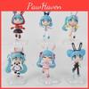 Delightful Pvc Rabbit Ears Hatsune Miku Q Version Doll Collectible Figurines