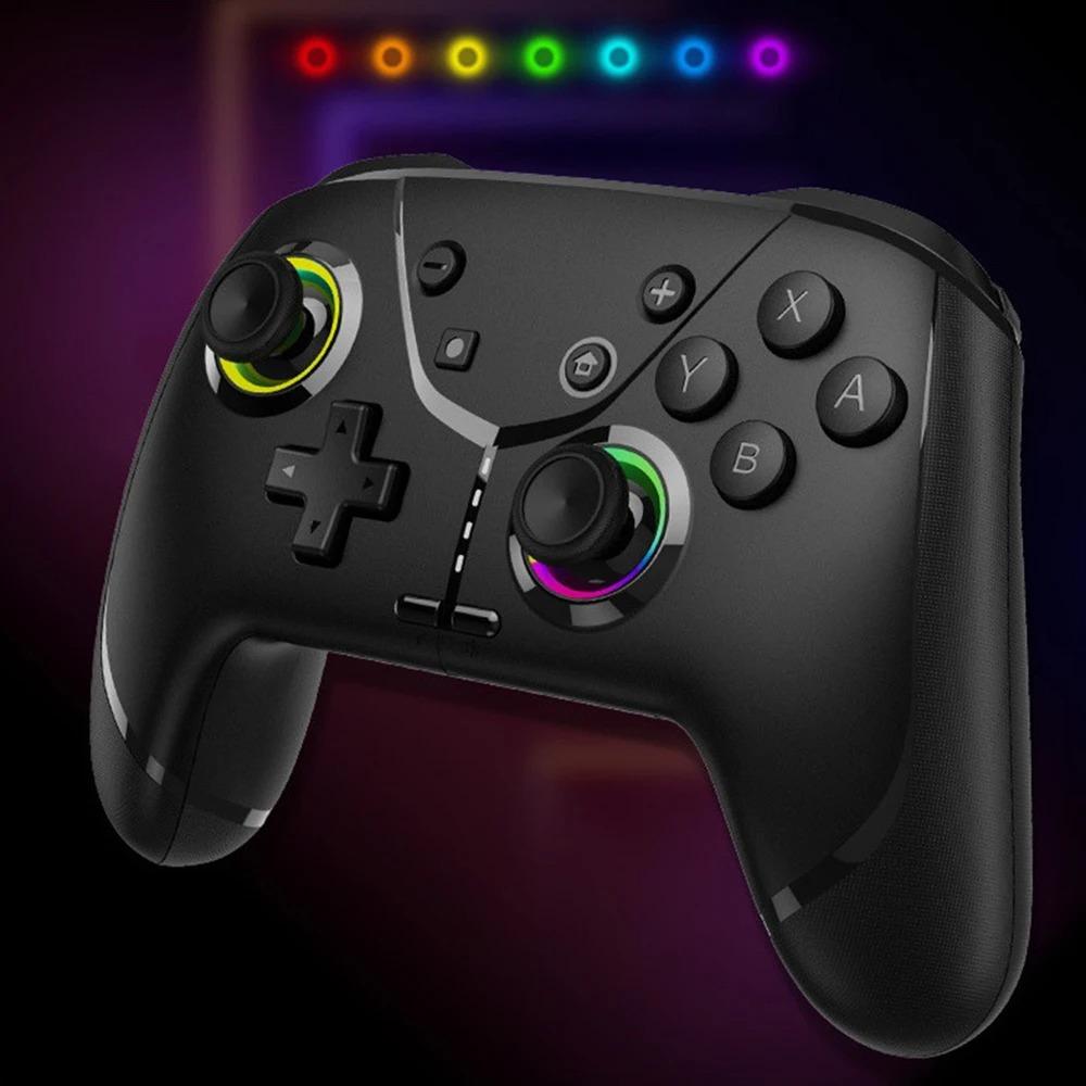 Switch Wireless Pro Controller for Switch/Lite/OLED, 4 Vibration Modes, 3 Turbo Modes for PC/Steam/TV with Programming/6-Axis/Motion/Wake-up/RGB
