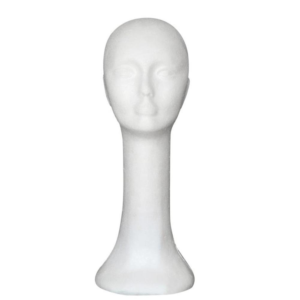 Foam Female Human Head Long Neck Mannequin Wig Hat Glasses Display Stand Model make up Women Training Head Kit Hair Tools