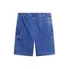 Li Ning Skateboard Casual Shorts Men's Light Blue Denim Moderate AKSS127-1