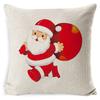 Happy European Style Short Plush Pillowcase 45x45cm Christmas Style Living Room Bedroom Decoration (excluding Pillowcase)