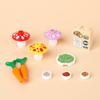 City Food Building Blocks Character Accessories Printing Set Fish Mushroom Fruit Burger Refrigerator Hot Dog Pizza Basin Toy
