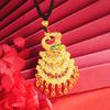 Ethnic Style Enamel Peacock Opening Screen Retro Phoenix Dynamic Necklace Pendant
