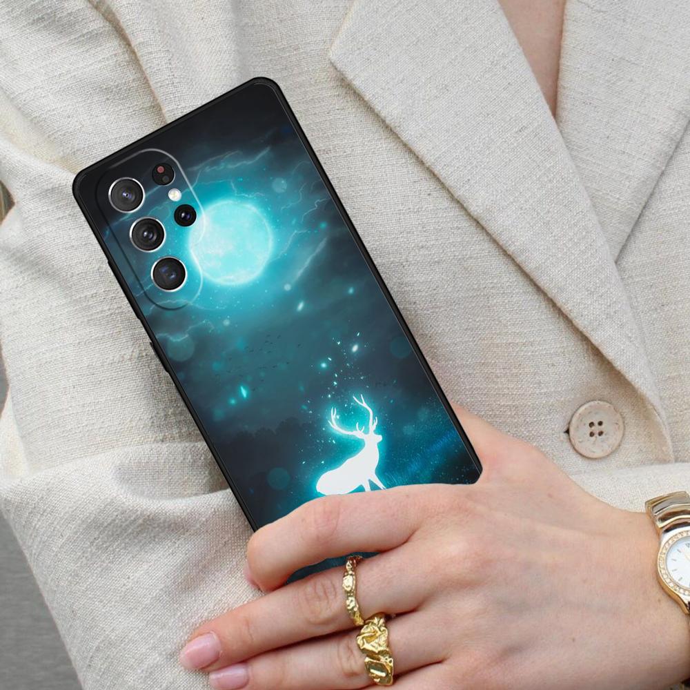 Starry Sky Deer Cell Phone Case for Samsung Galaxy S26 Ultra S25 S24 S23 S22 S21 S20 Note10 Cover