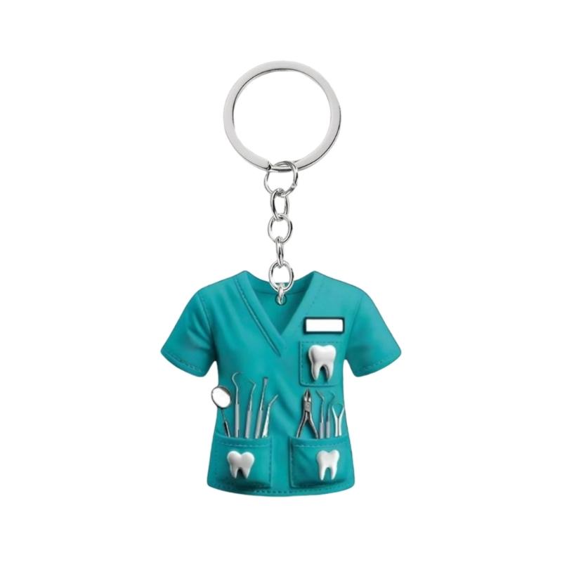 Profession Stylish Nurse Uniform Inspired Keychain Car Interior Decoration Multipurpose Gift for Healthcare Enthusiasts