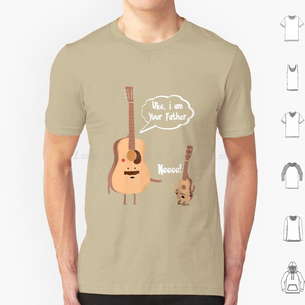 Uke I Am Your Father T Ukulele Guitar Music T Shirt Cotton Men Women DIY Print Funny Guitarist Guitar Player Birthday Christmas