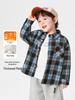 European Boys' Fleece-Lined Plaid Shirt - Autumn/Winter 2025 Kids' Thickened Top