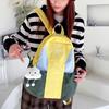 Schoolbag American Retro Color Matching Schoolbag Women's Leisure Outdoor Lightweight Mini Backpack Junior High School Students Study Backpack Tide