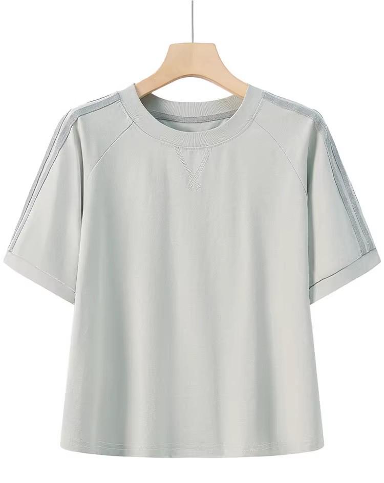 Women's Summer Round Neck Short Sleeve Sportswear Set: Two-Piece T-Shirt & Pants