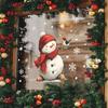 Cartoon Snowman Bird and Snowflake Glass Window Decoration Stickers for Home Beautification