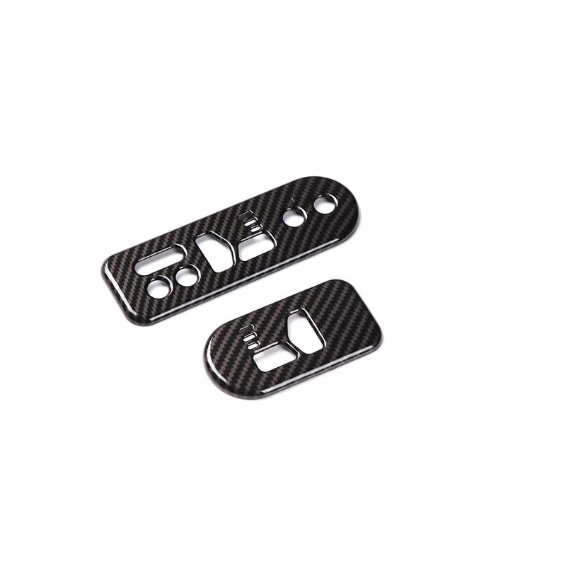 

Car Seat Memory Button Decorative Frame Sticker ABS Carbon Fiber/Silver For Hummer H2 2003-2007 Car Interior Accessories