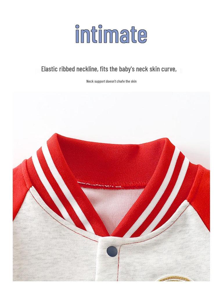 2024 Frühling/Herbst Kinderjacke im Baseballstil: Dick, Lässig, Modisch für Jungen & Mädchen, Größen für Mittelgroße & Große Kinder