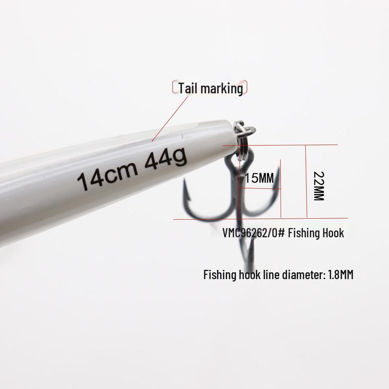 Große Minnow-Köder zum Angeln - Grüne Makrelen-/Thunfischköder, 16CM, 14CM, 12CM