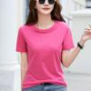 Sommer Damen T-Shirt Rundhals Kurzarm Lockeres Oberteil