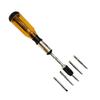 Push-Pull Ratchet Screwdriver, Semi-automatic Adjustment Spirals Ratchet Screwdriver with 5Pcs Replaceable Bit