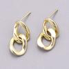 S925 Sterling Copper Pin Earrings Fashion Hoop Earrings White Gold Plated Earrings Nickel Free Earrings