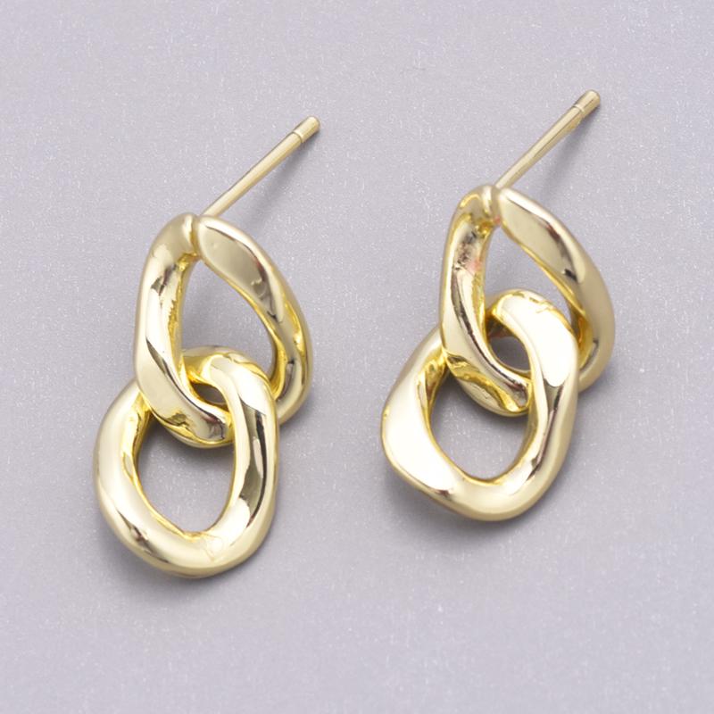 S925 Sterling Copper Pin Earrings Fashion Hoop Earrings White Gold Plated Earrings Nickel Free Earrings