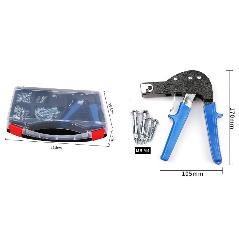 Professional Riveter Set Includes 72 Accessories Ergonomic Handle And Durability Construction For Woodworking Projects