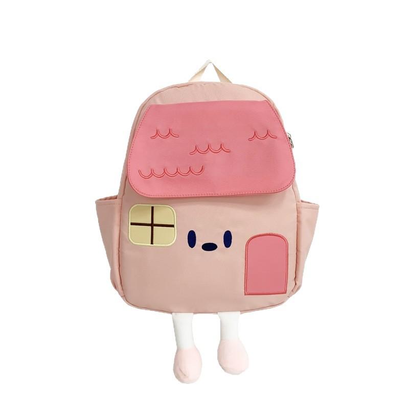 Schoolbag Cartoon Boys and Girls Kindergarten Backpack Size Children's Schoolbag Three-dimensional Splicing Color House Model Going Out Backpack