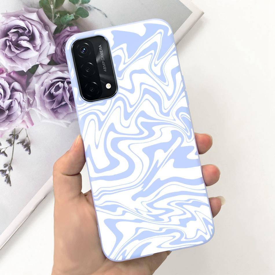 Für OPPO A93 5G Hülle Oppo A74 5G CPH2197 CPH2263 Modisches Mond Design Weiches Silikon Schutzhülle Handyhüllen