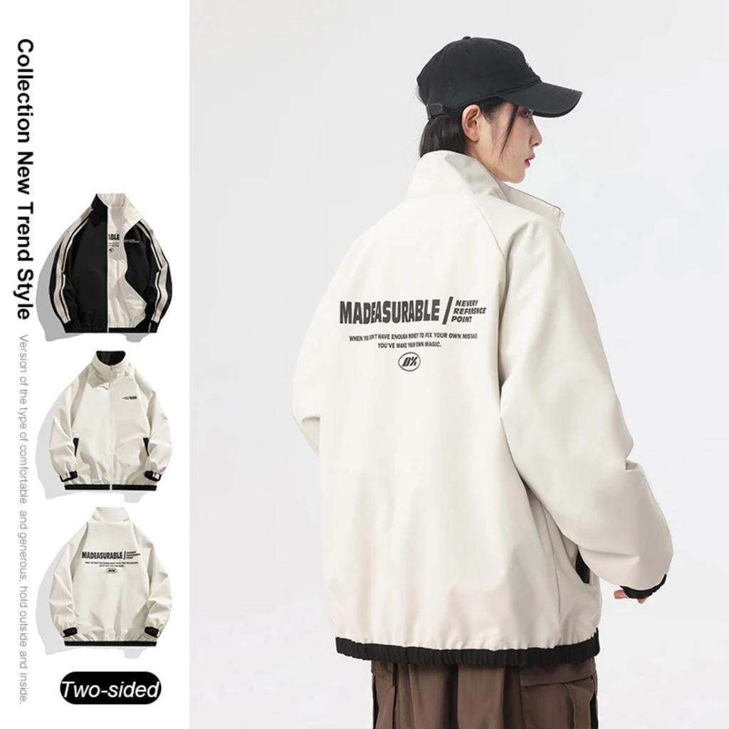 ZYLLO New Jacket Two-sided Long Sleeve Outdoor Men Coats Women Reversible Windproof Coats Splashproof Double-Sided Jackets Couple Top