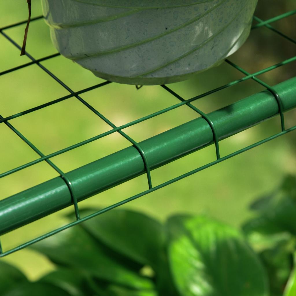 Walk-In Greenhouse Tomato House Cold Frame, 6 Shelves, Steel and PVC, 143 x 143 x 195 cm