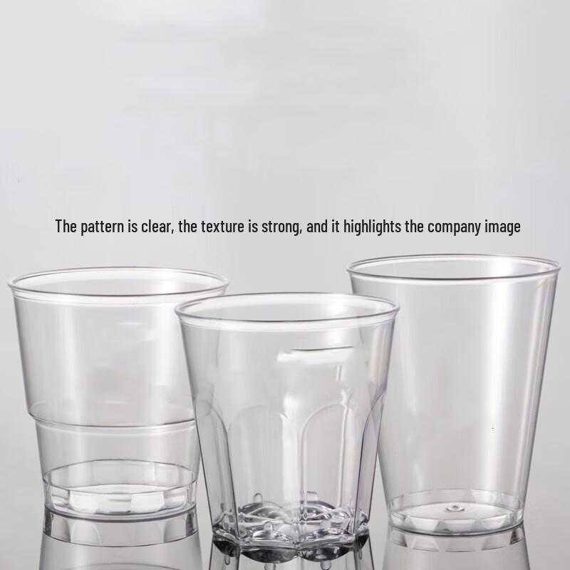 Saikouyou Einwegbecher aus transparentem Hartplastik