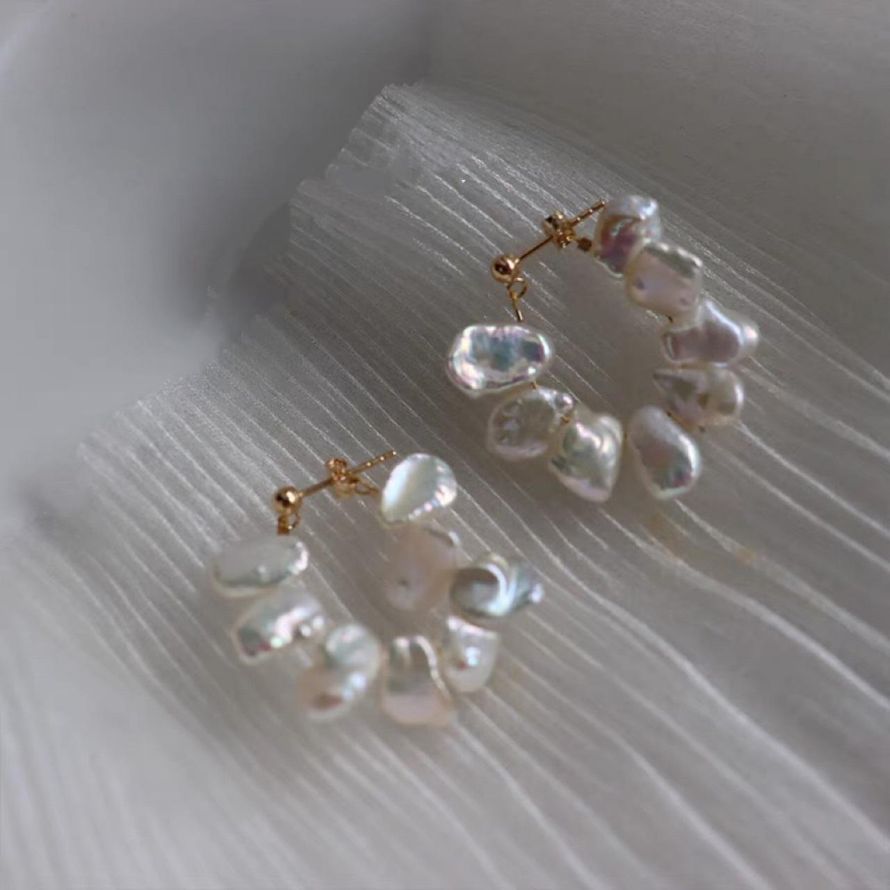 Редкие пресноводные дикие кеши серьги-гвоздики натуральный жемчуг 925 серебряная игла темперамент сильный свет чувство дизайна серьги модный тренд 925 silver needle