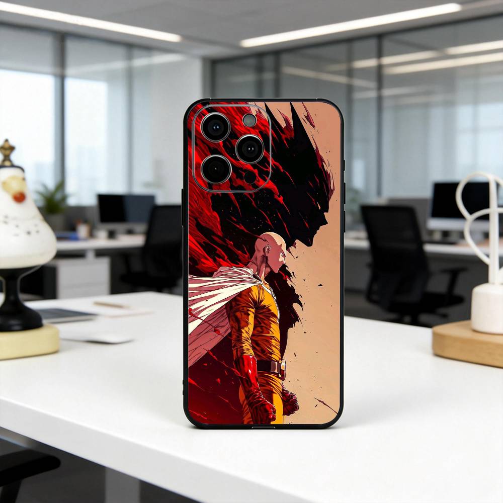 Cool power O-One P-Punchs Man-opm Phone Case Silicone Soft For IPhone 17 16 15 14 13 12 11 X XR Plus Pro Max Plus