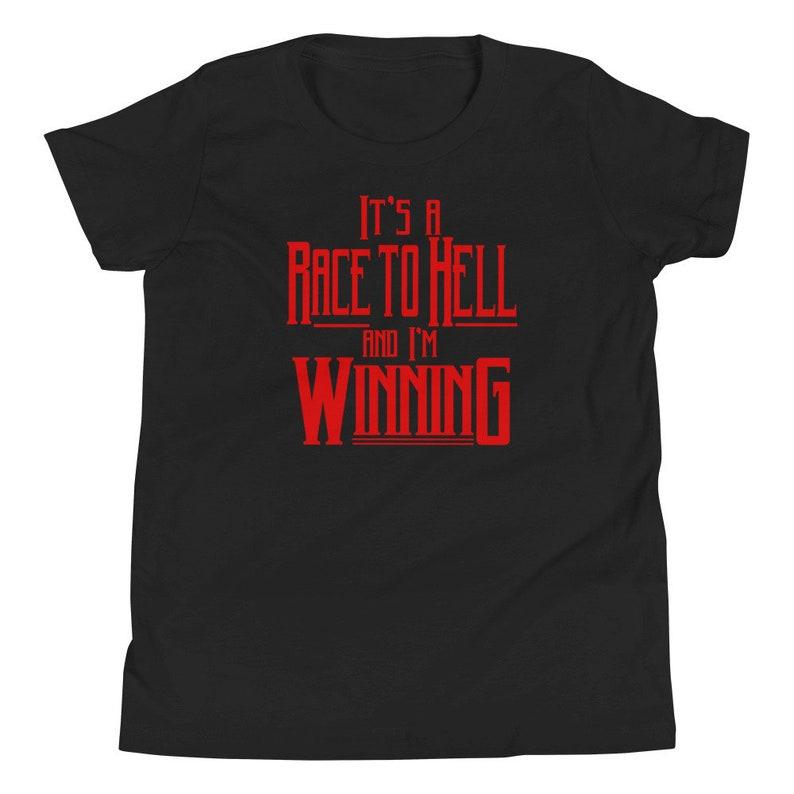 Funny Youth T-Shirt: Race to Hell Graphic Tee 130