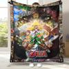 Retro Z-Zelda Cartoon Link Games Flannel Blanket,Ultra Soft Warm Plush Throw for Home Bedroom Bed Sofa Cover Camping Picnic kid