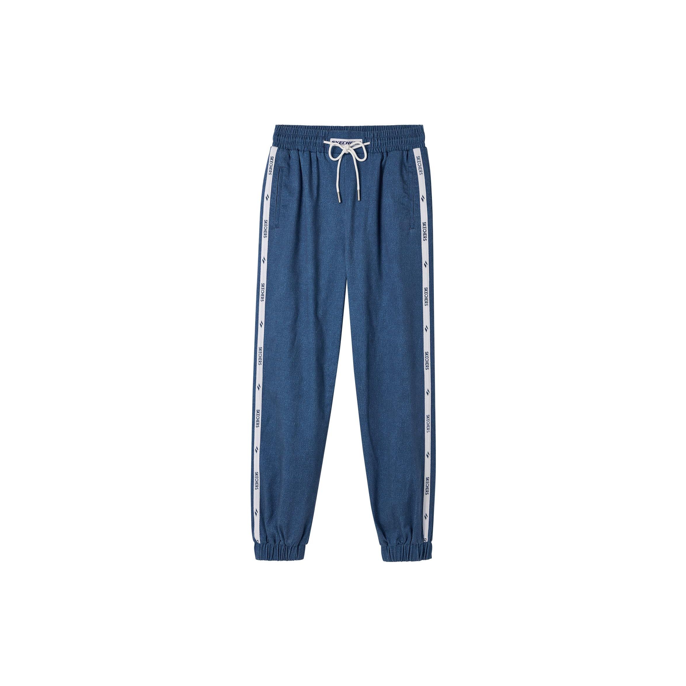 Skechers Retro Side Stripe Letter Knit Sports Pants Women bottoms L423W133-00QP S