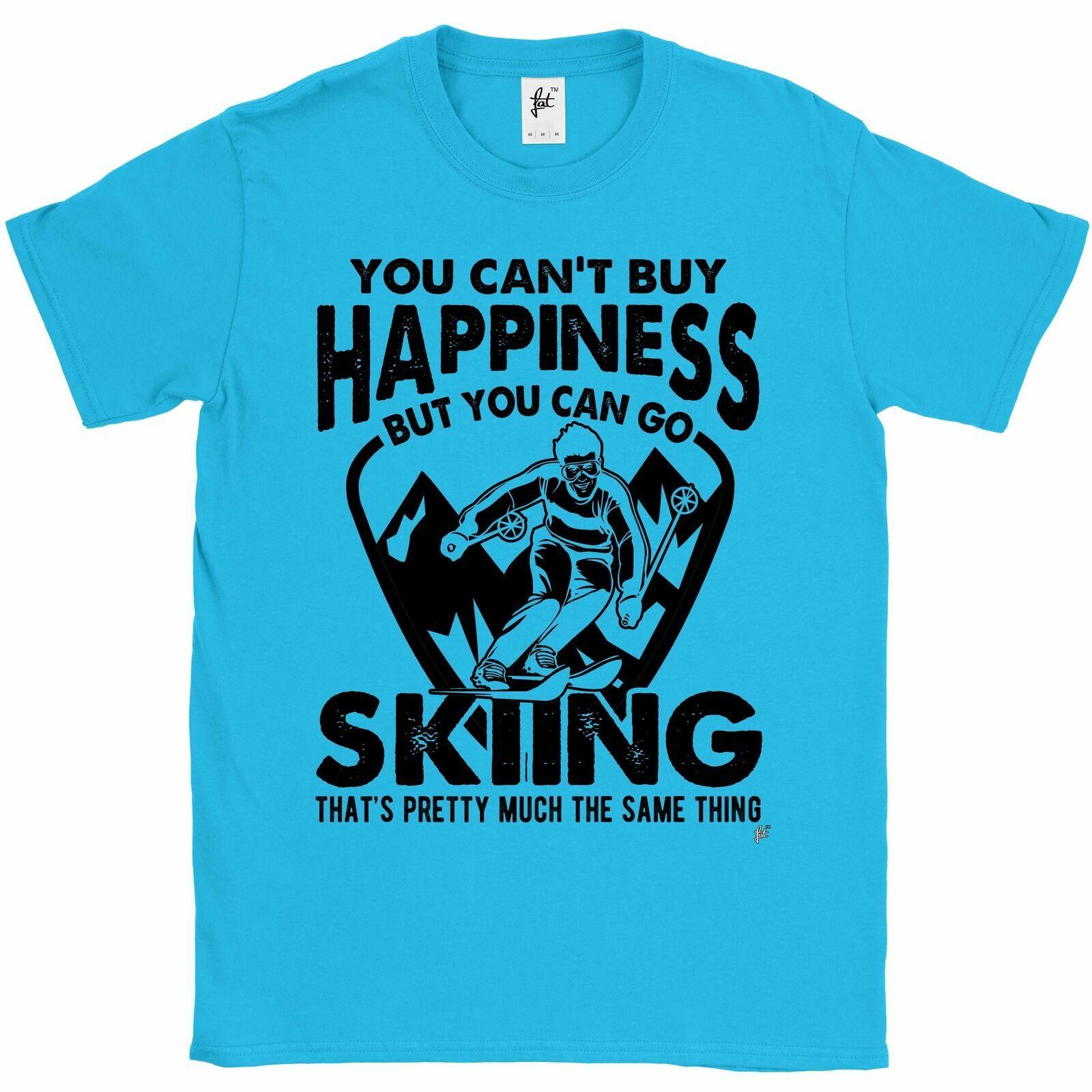 You Cant Buy Happiness But You Can Go Skiing Mens T-Shirt S