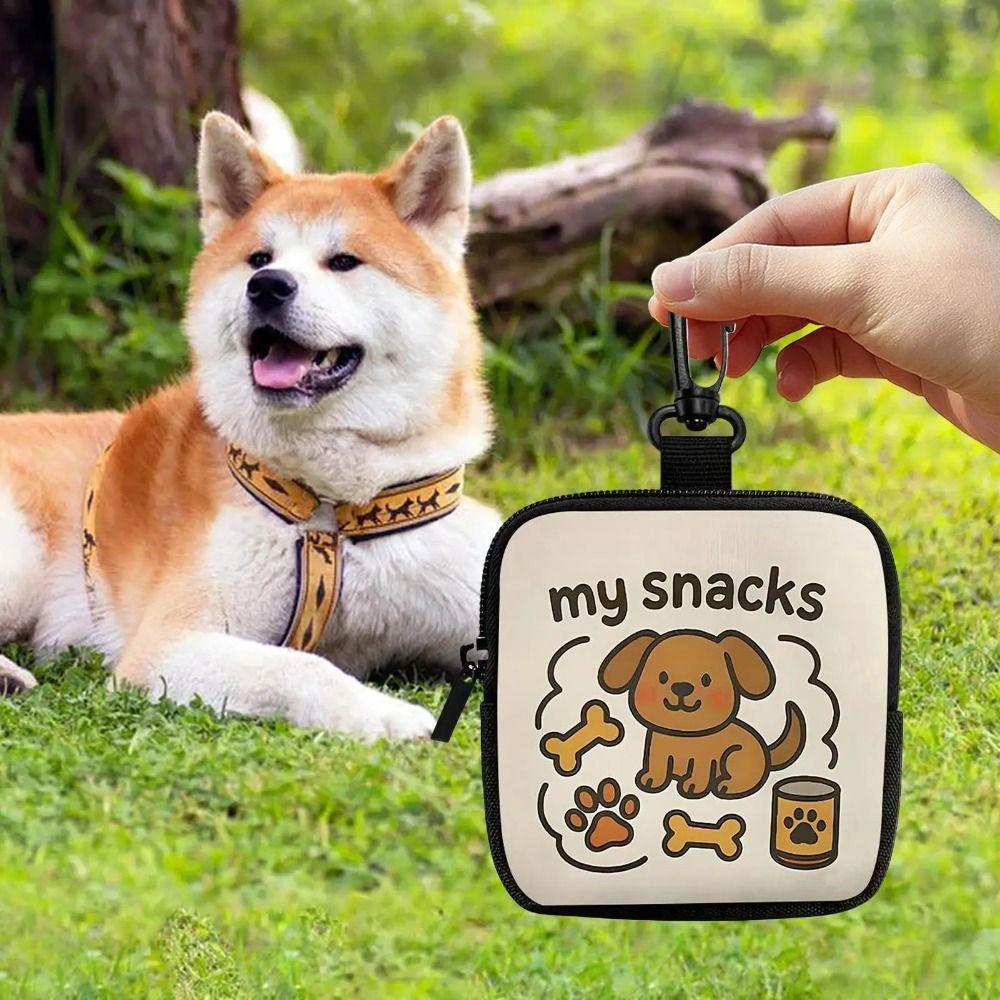 Canvas Pet Training Pouch PVC Snack Pouch Portable Dog Treat Pouch Outdoor Walking