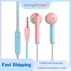 Macaron Wired Earphones 3.5mm Super Bass HiFi Stereo with Mic For iPhone Xiaomi Realme Samsung Oppo Hands-Free Call
