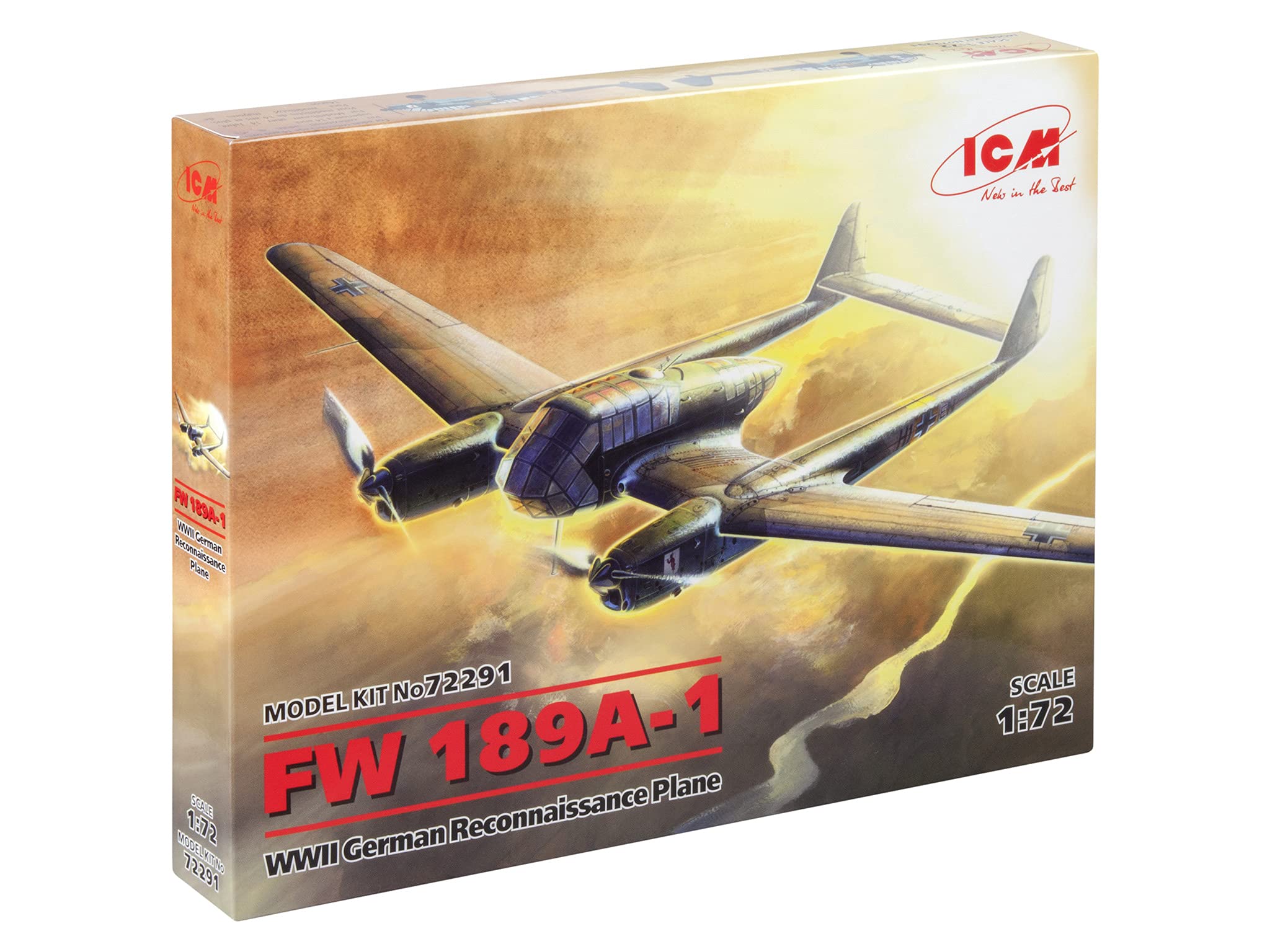 

ICM Focke Wulf 72291 Plastic Model 1/72 FW189A-1