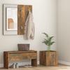 Hallway Furniture Set Smoked Oak Wood Based Material