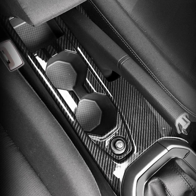 Per VW Polo 2019 2020 ABS Accessori Auto Pannello Copertura Cornice Portabicchieri Acqua Console Centrale Leva Cambio Trim