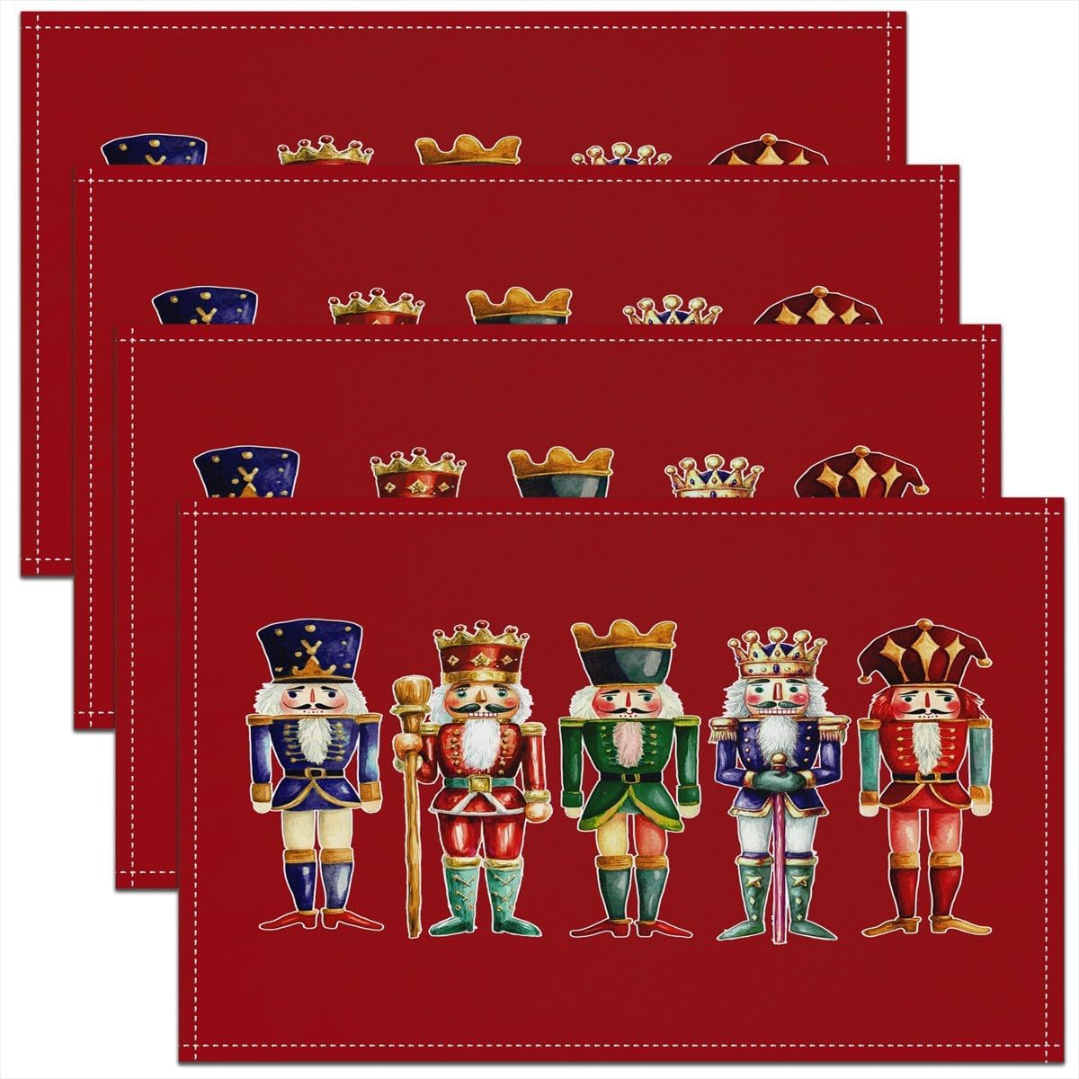 

Cartoon Nutcracker Placemats Set of 4 18 x12 Kids Christmas Table Place Mats for Boys Girls Teens Nutcracker Suite Placemat 4pcs-12x18
