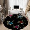 1pc Floral Pattern Chair Carpet for Office - Durable, Ideal for Chair Mats, Stylish & Functional Decorative Rug Yy260203048