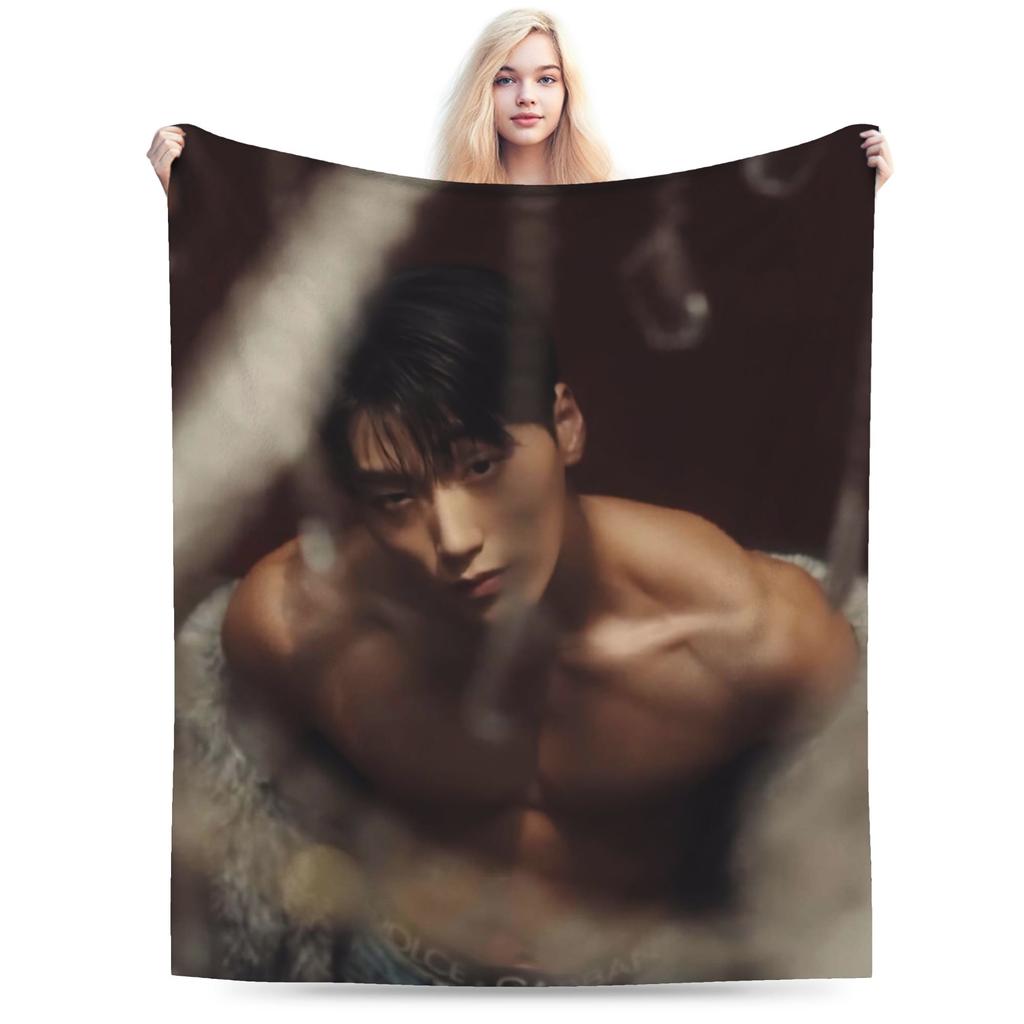 Kpop A-AteezS Blanket Soft Comfortable Plush Bedding Throws For Girls Boys Outdoor Flannel Bedspread Bed Cover