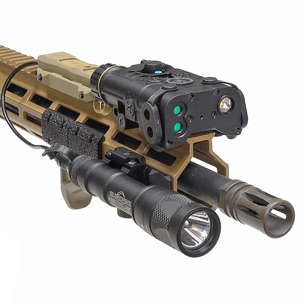 SOMOGEAR TAPS Dual Switch Replica with SUREFIRE and PEQ Plugs, 20mm Rail & M-LOK Mountable, Remote Switch (DE Dark Earth)