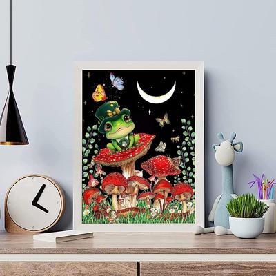 DIY Diamentowe Malowanie Grzyb Żaba Krzyż Zestaw do Haftu Mozaikowego Diamentowe Malowanie Pełne Koło/Kwadrat Diament Dekoracja Domu