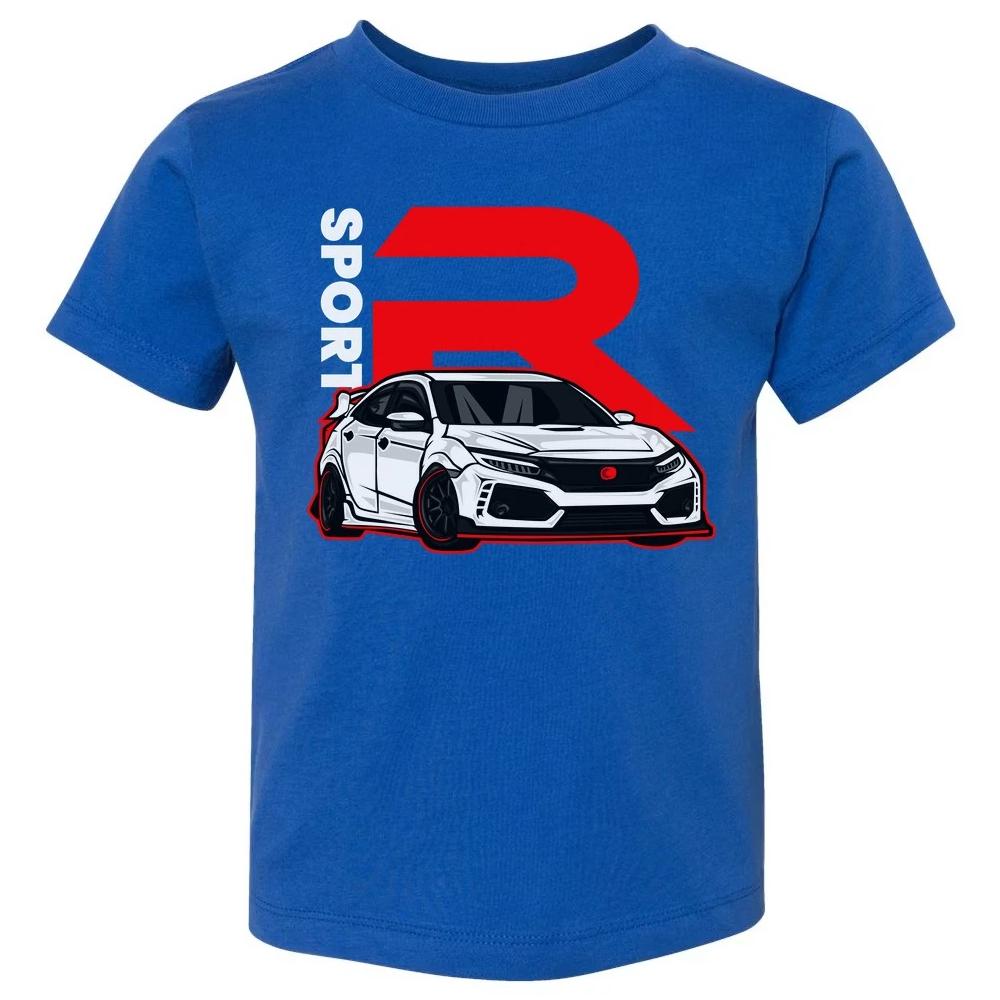 Honda Mens and Womens Tshirt Honda Civic Type R Summer Retro Motorcycle Tee Racing Shortsleeved Spring Cycling Offroad Top
